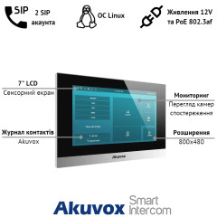 Akuvox C313S - 7" SIP домофон на Linux